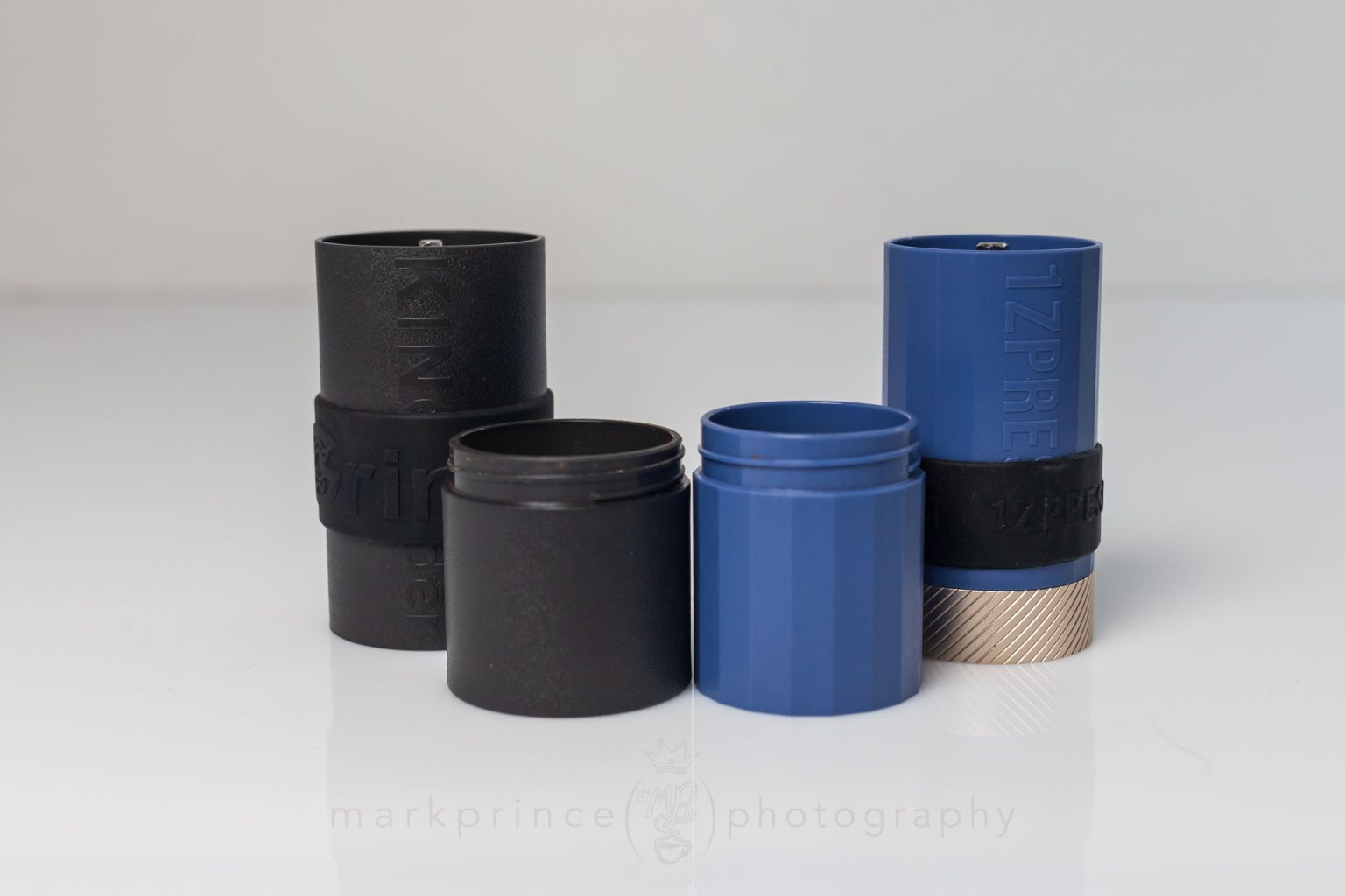 Grinds bins are similar, though the P2 has a wider diameter.