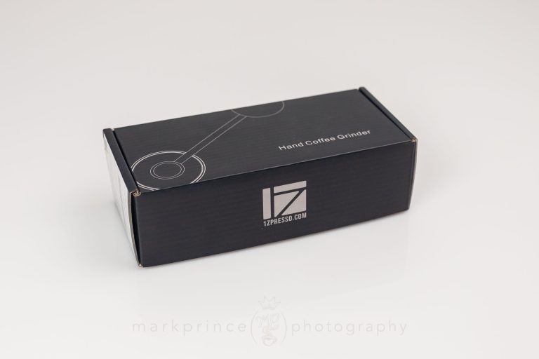 The box is pretty basic; the grinder details are on the side.