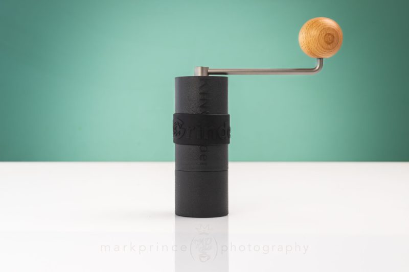 Kingrinder P2 Handle Out with a teal background