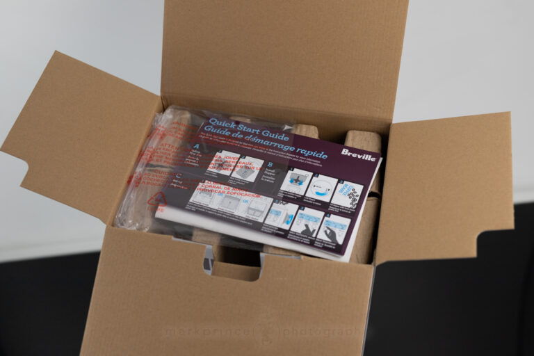 Box open, manual on top