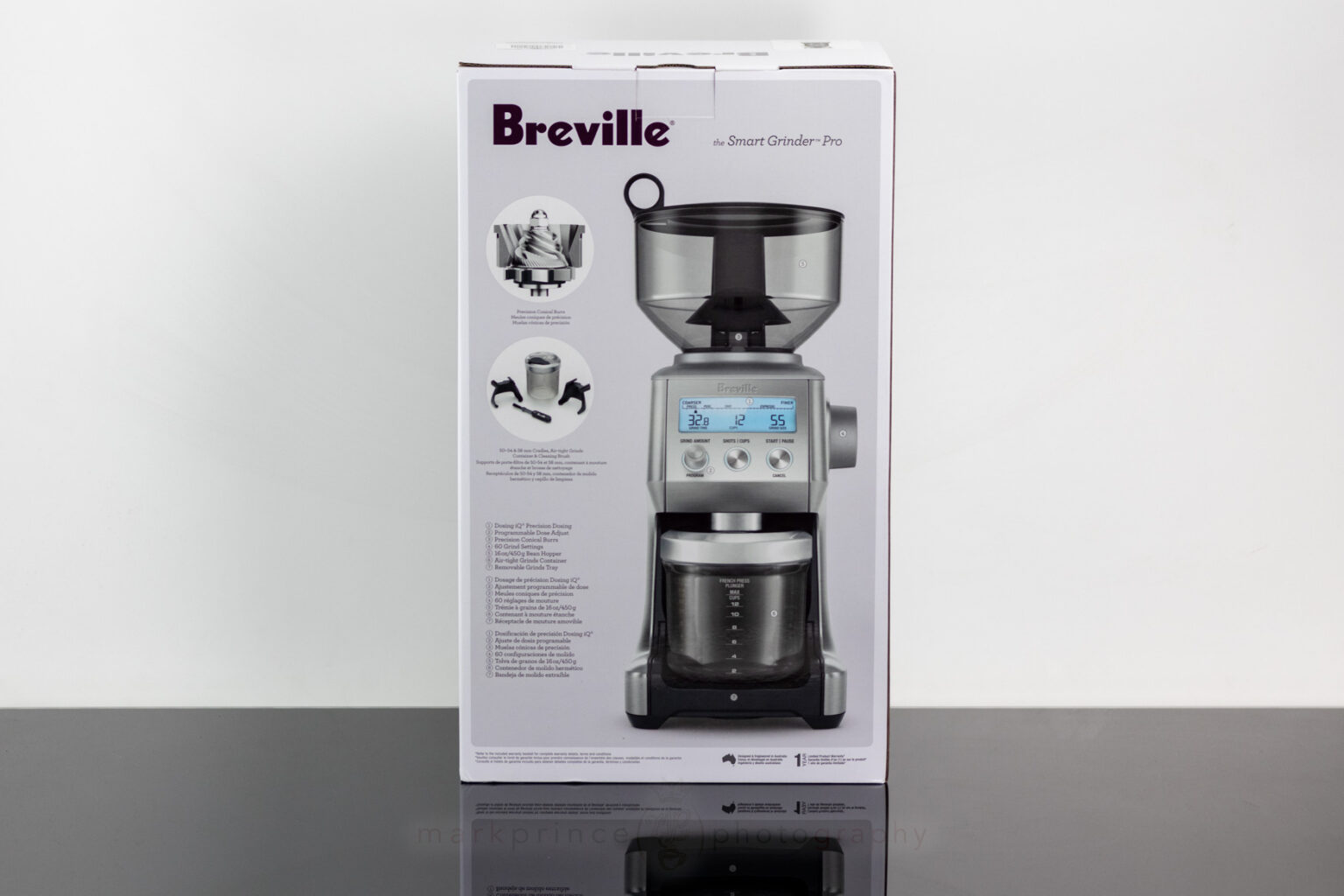 Back of the Smart Grinder Pro Box