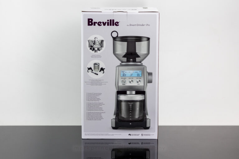 Back of the Smart Grinder Pro Box